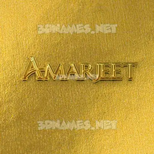 amarjeet in All Gold style - 3D name wallpaper
