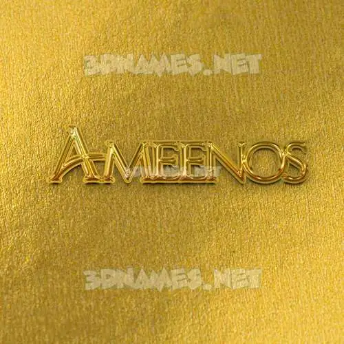 ameenos in All Gold style - 3D name wallpaper ameenos in All Gold style - 3D name wallpaper