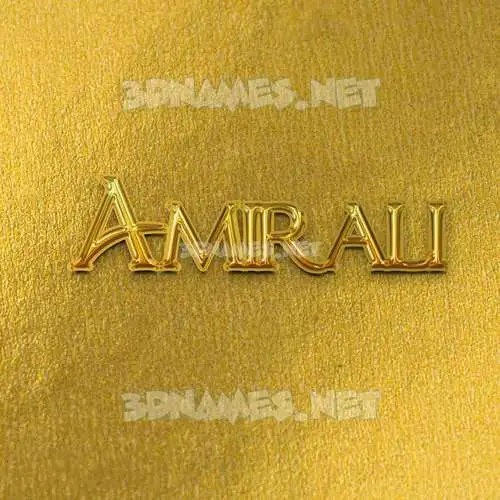 amirali in All Gold style - 3D name wallpaper