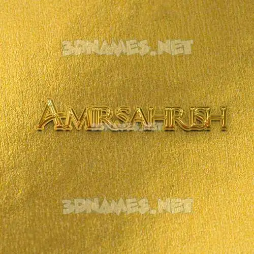 amirsahrish in All Gold style - 3D name wallpaper