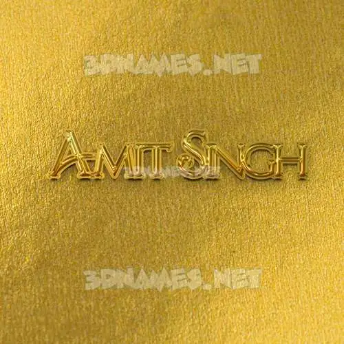 amit singh in All Gold style - 3D name wallpaper