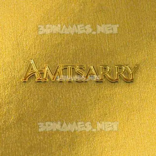 amtsarry in All Gold style - 3D name wallpaper