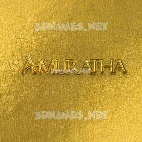 amuratha in All Gold style - 3D name wallpaper