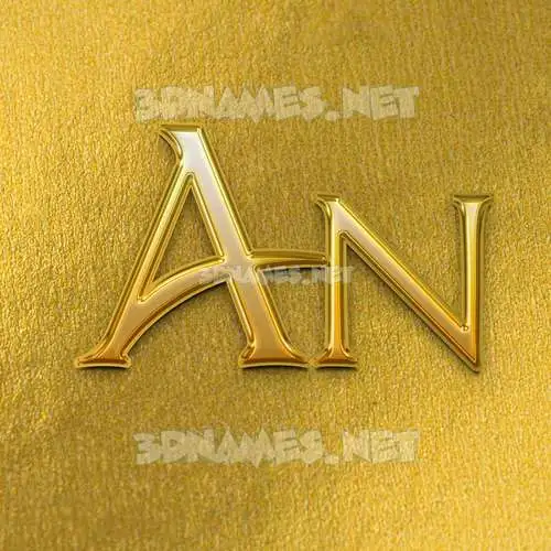 an in All Gold style - 3D name wallpaper an in All Gold style - 3D name wallpaper