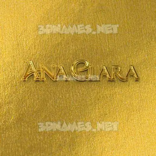 ana clara in All Gold style - 3D name wallpaper ana clara in All Gold style - 3D name wallpaper