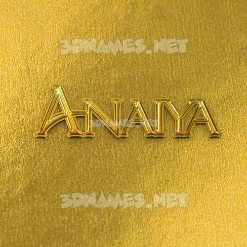 anaiya in All Gold style - 3D name wallpaper