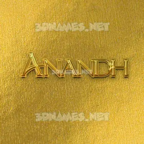anandh in All Gold style - 3D name wallpaper