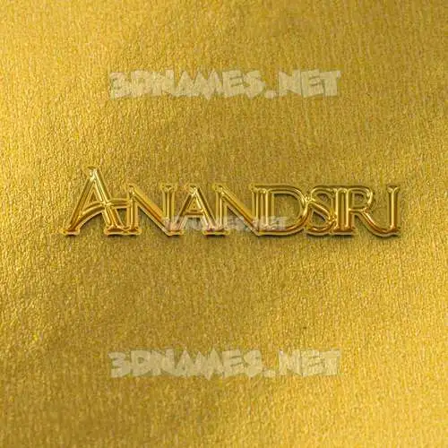 anandsiri in All Gold style - 3D name wallpaper