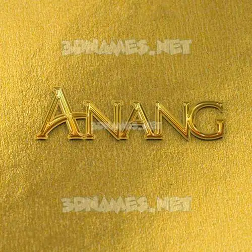 anang in All Gold style - 3D name wallpaper