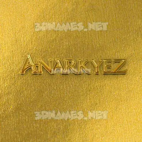 anarkyez in All Gold style - 3D name wallpaper