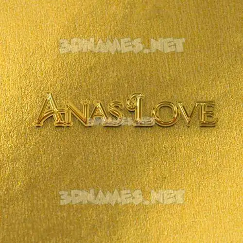anas love in All Gold style - 3D name wallpaper anas love in All Gold style - 3D name wallpaper
