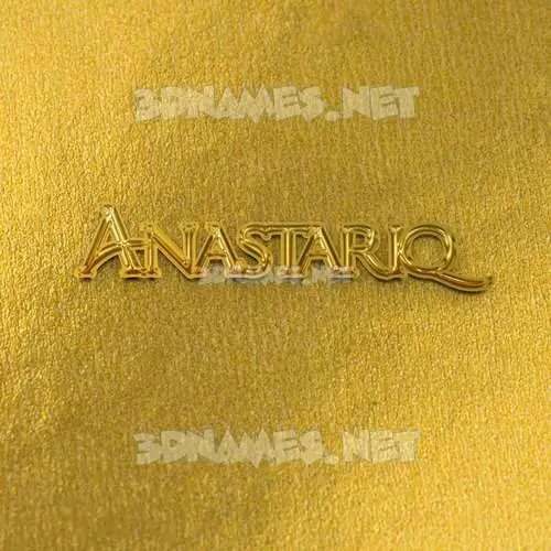 anastariq in All Gold style - 3D name wallpaper