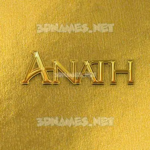 anath in All Gold style - 3D name wallpaper