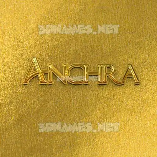 anchra in All Gold style - 3D name wallpaper