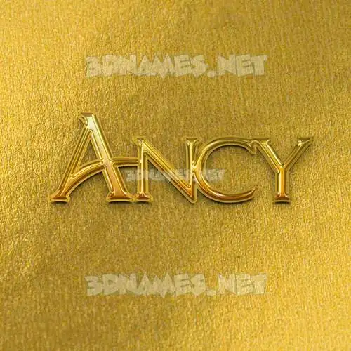 ancy in All Gold style - 3D name wallpaper