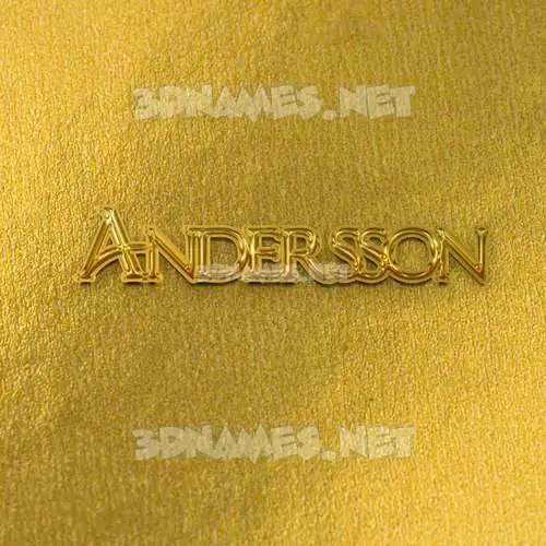 andersson in All Gold style - 3D name wallpaper