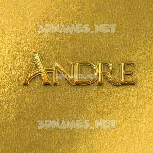 andre in All Gold style - 3D name wallpaper