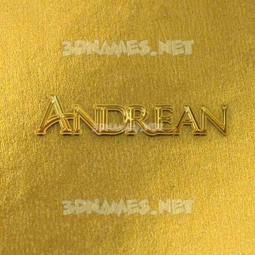 andrean in All Gold style - 3D name wallpaper