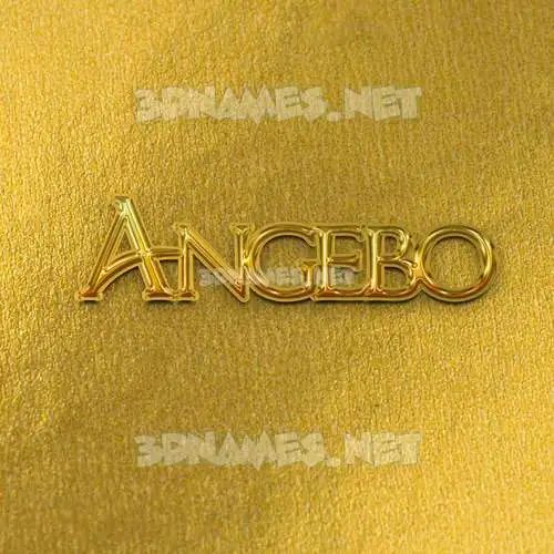 angebo in All Gold style - 3D name wallpaper
