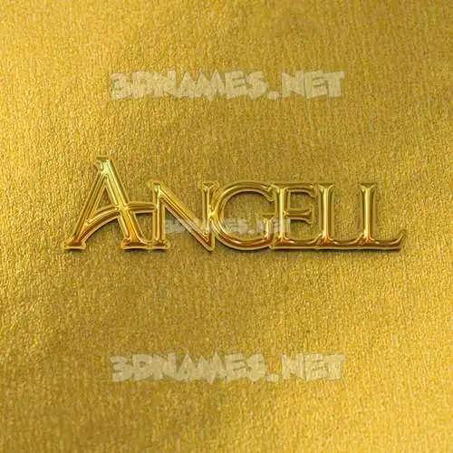 angell in All Gold style - 3D name wallpaper