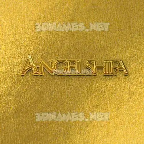 angelshifa in All Gold style - 3D name wallpaper