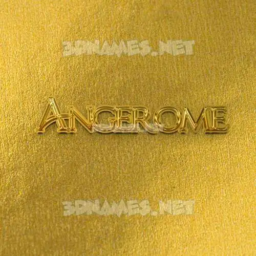 angerome in All Gold style - 3D name wallpaper