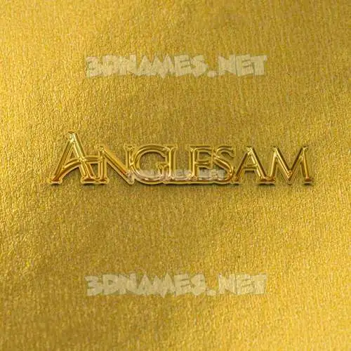 anglesam in All Gold style - 3D name wallpaper