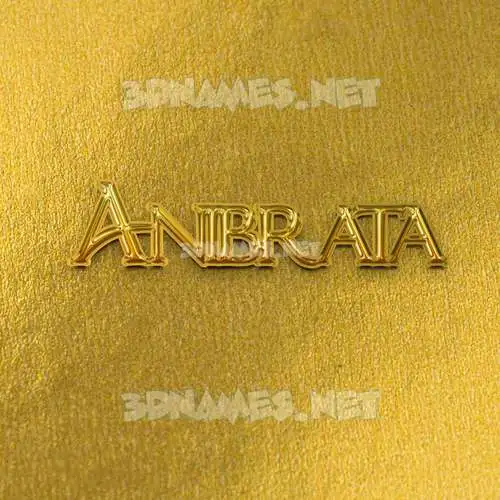 anibrata in All Gold style - 3D name wallpaper
