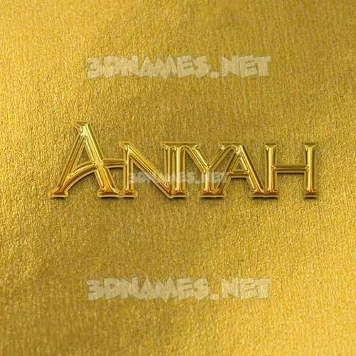 aniyah in All Gold style - 3D name wallpaper