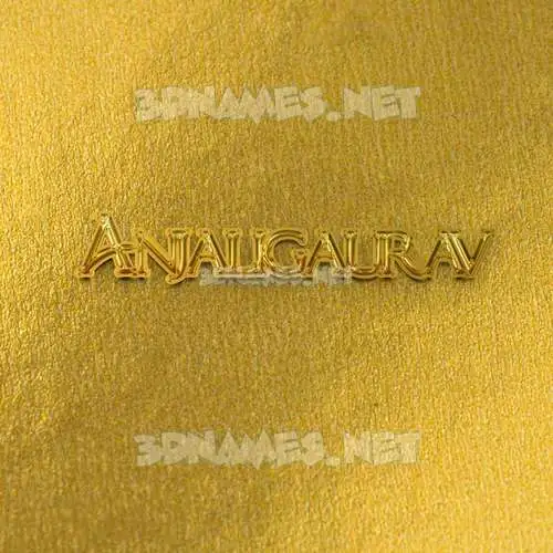 anjaligaurav in All Gold style - 3D name wallpaper