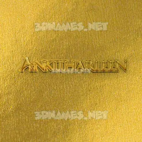 ankitharleen in All Gold style - 3D name wallpaper