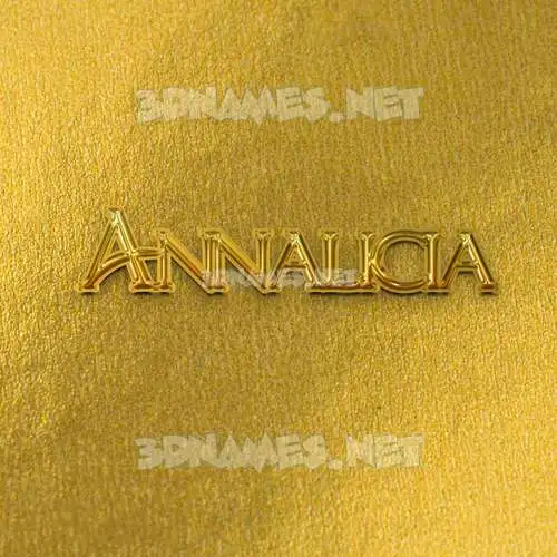 annalicia in All Gold style - 3D name wallpaper