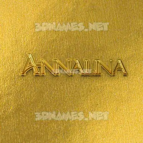 annalina in All Gold style - 3D name wallpaper