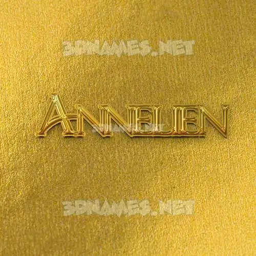 annelien in All Gold style - 3D name wallpaper