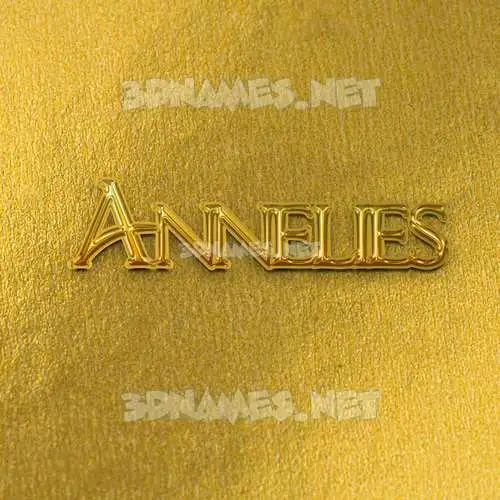 annelies in All Gold style - 3D name wallpaper