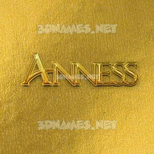 anness in All Gold style - 3D name wallpaper