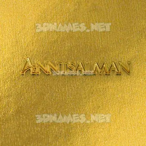anntsalman in All Gold style - 3D name wallpaper