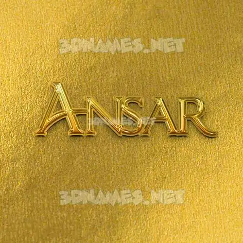 ansar in All Gold style - 3D name wallpaper ansar in All Gold style - 3D name wallpaper