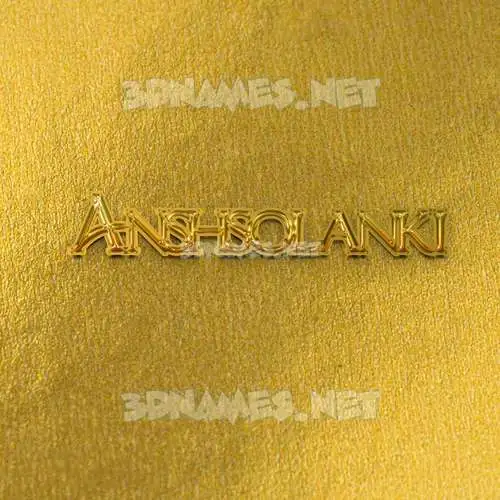 anshsolanki in All Gold style - 3D name wallpaper