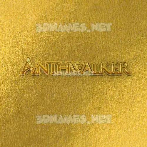 anthwalker in All Gold style - 3D name wallpaper