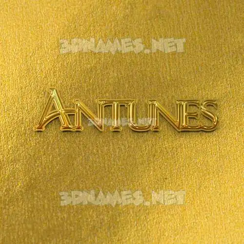 antunes in All Gold style - 3D name wallpaper