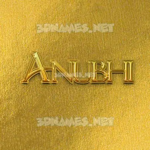 anubhi in All Gold style - 3D name wallpaper