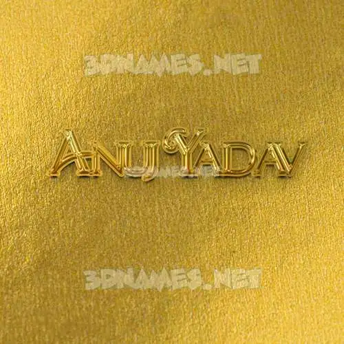 anuj yadav in All Gold style - 3D name wallpaper