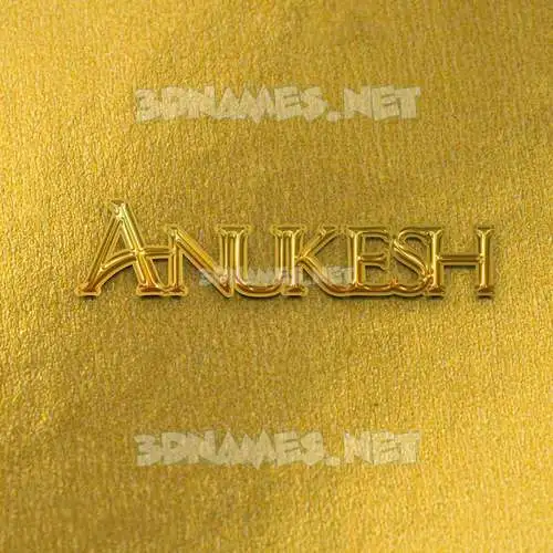 anukesh in All Gold style - 3D name wallpaper