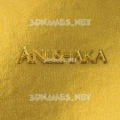 anushaka in All Gold style - 3D name wallpaper
