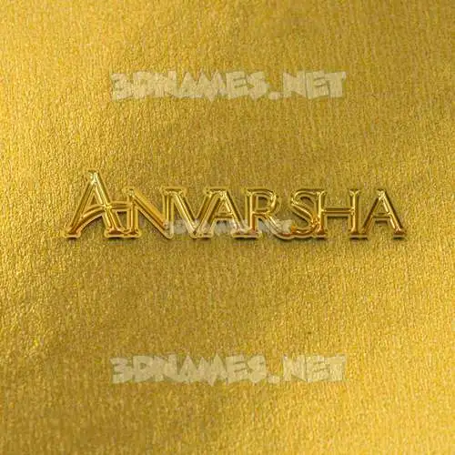 anvarsha in All Gold style - 3D name wallpaper