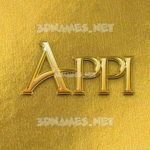 appi in All Gold style - 3D name wallpaper appi in All Gold style - 3D name wallpaper