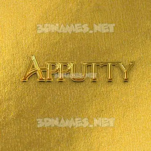 apputty in All Gold style - 3D name wallpaper apputty in All Gold style - 3D name wallpaper