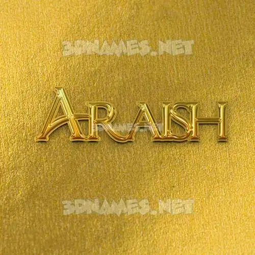 araish in All Gold style - 3D name wallpaper