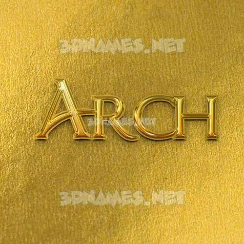 arch in All Gold style - 3D name wallpaper